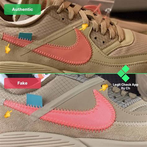 real vs fake nike off white air max 90|air max 90 desert ore.